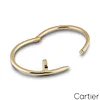 Cartier Oro Amarillo Plain Juste Un Clou Pulsera Tama&ntilde;o 18 B6048218