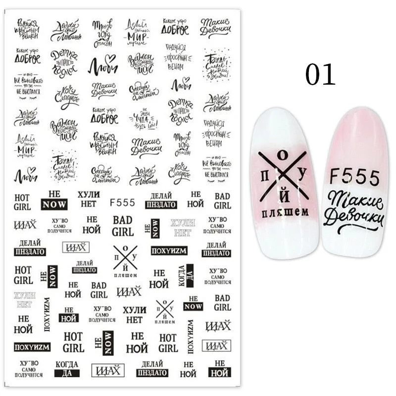 1PC Lemon Banana Nail Water Decals Watermelon Avocado Fruit Flower Leaf Water Transfer Sliders Nail Stickers For Nails Manicures-Nail Inspo