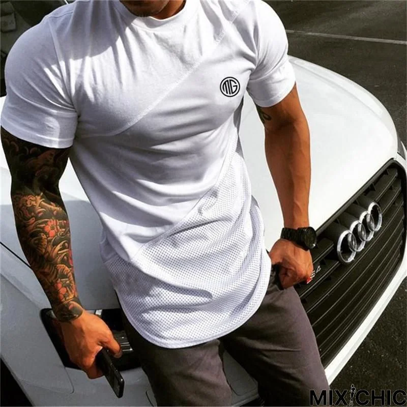 Mens Muscle T Shirt Bodybuilding Fitness Men Tops Cotton Singlets