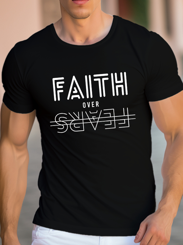 Faith Over Fears Crew Neck T-Shirt