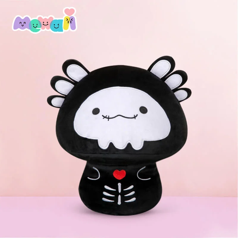 Mewaii Personalized Skeleton Axolotl Kawaii Plush Pillow Squishy Toy Mushroom Family For Gift