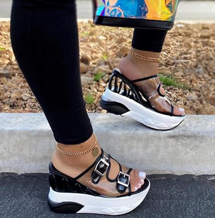 2021 New INS Hot Brand Wave Wedges Sandals Comfortable Summer Platform Sandals Women 2021 High Heels Casual Shoes Woman