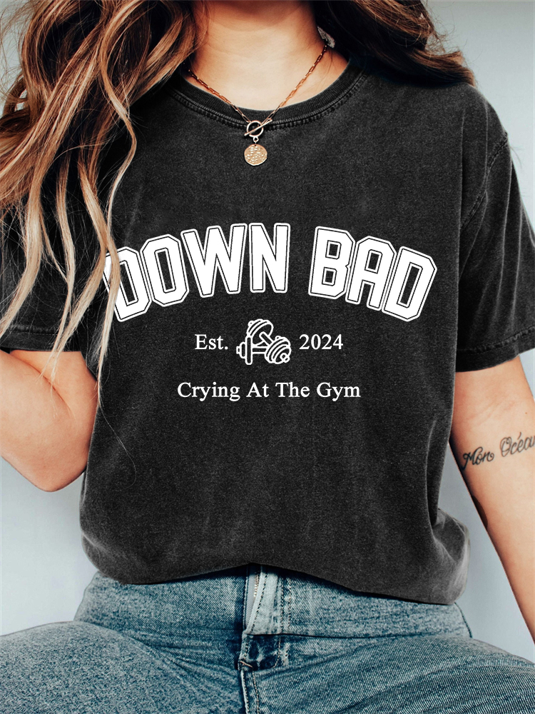 Crying at the Gym Graphic Vintage Washed T Shirt