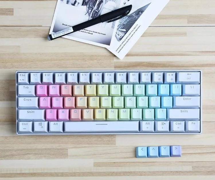 Transparent Rainbow 37 keys Keycap set