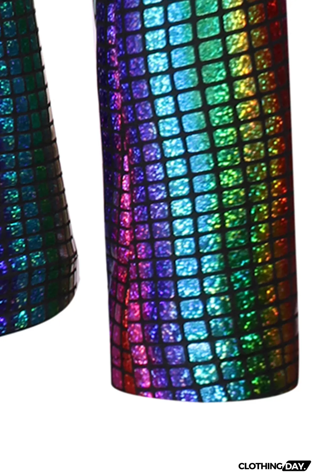 Gold Fashion Street Plaid Bronzing Split Joint Buckle Turn-back Collar Outerwear