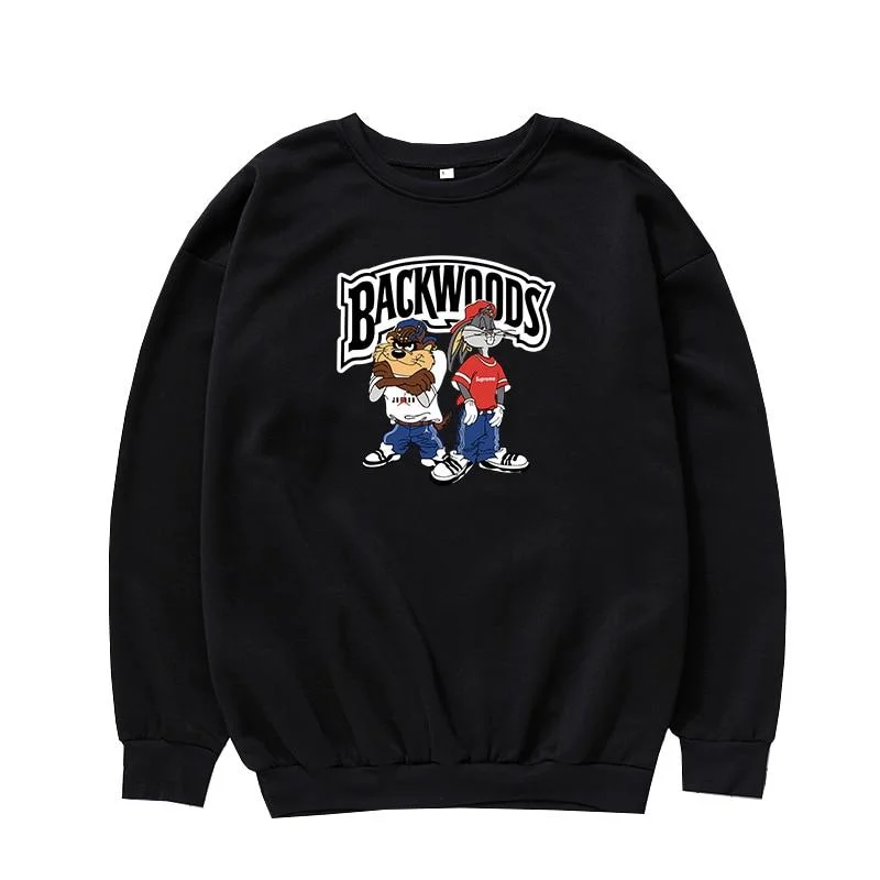 Backwoods English Letter Print Funny Korean version Sweatshirt Women and Men Sport Hoodies