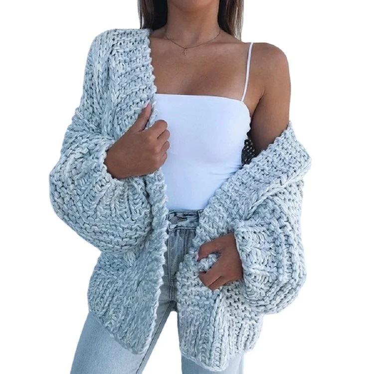 Uveng Cardigan Knitwear Distressed Long Sleeve Loose Sweater
