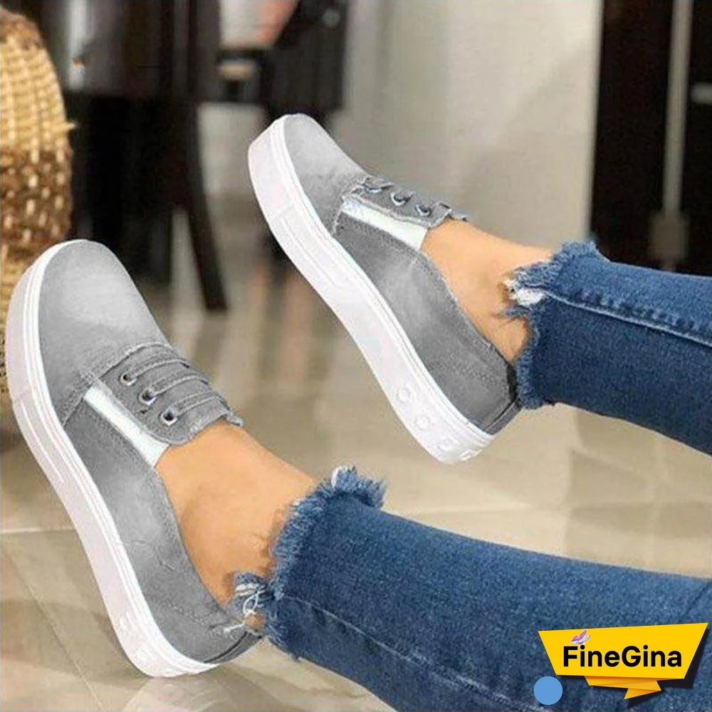 Casual Women's Denim Shoes Loafers