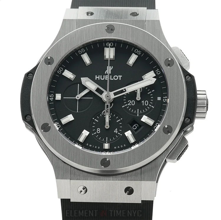 HUBLOT Chronograph Steel 44mm Black Dial Automatic