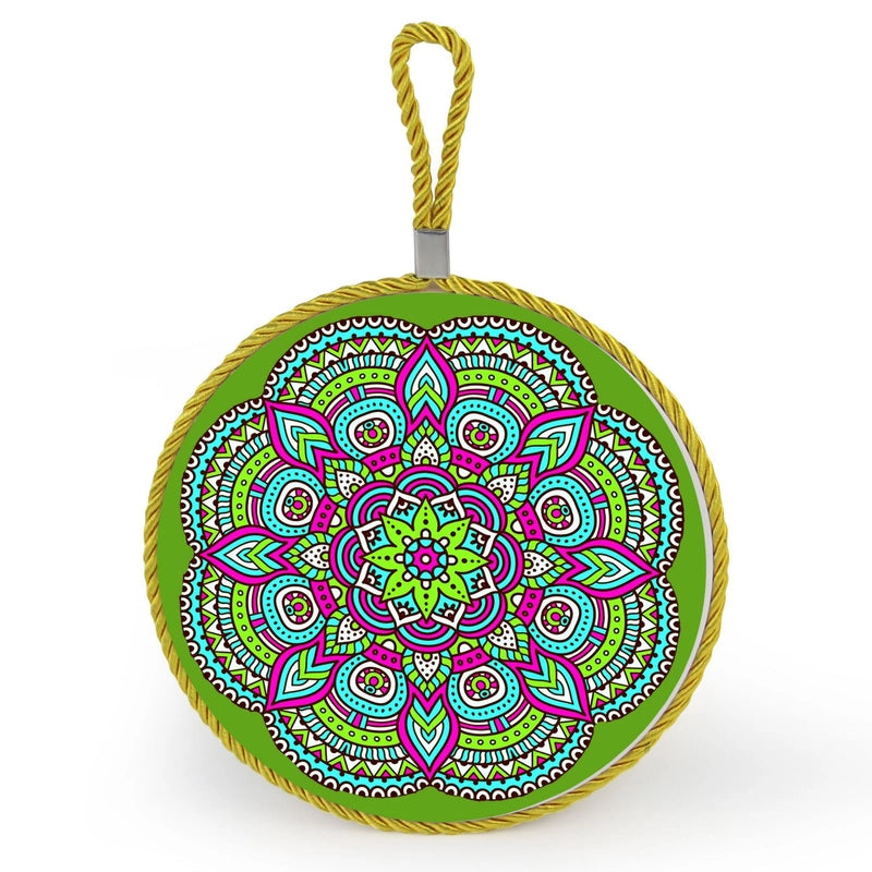 Factory Supply Thermal Transfer Printing 17cm Mandala Ceramic Heat Insulation Pot Mat Home Pot Mat European Style