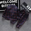 Kid Boy Baby Plaid Tracksuits 3 Pcs Sets
