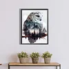 Peinture ronde de diamant de forage de hibou-30*40cm