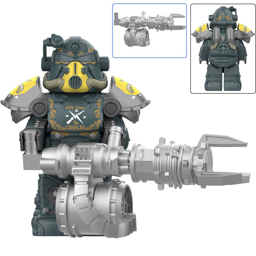 T-51 Power Armor (Minutemen Armored Cavalry) Custom Fallout Minifigure Minifigure Bricks monstertoys