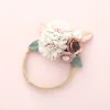 6PCS Beautiful Flowers Pearls Hair Head Bands for Baby Girls