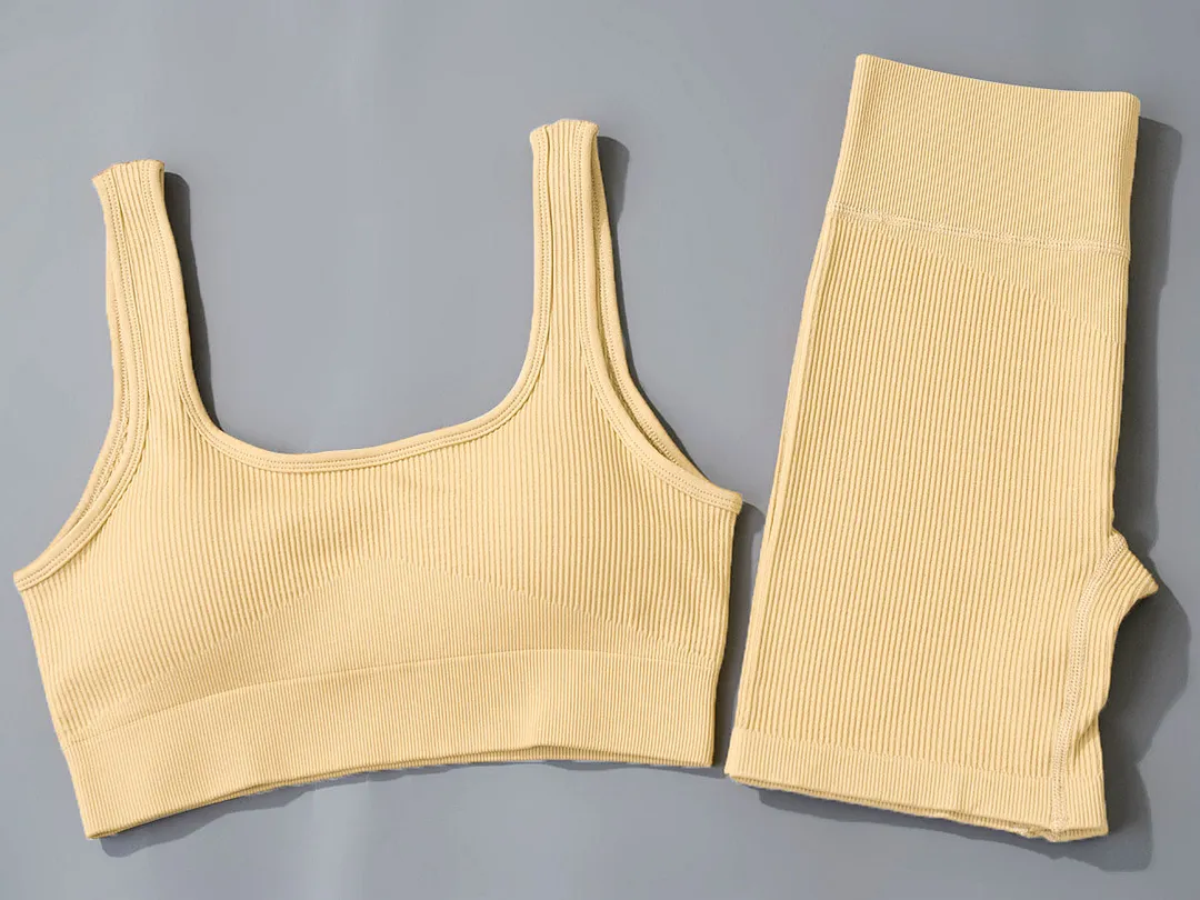 Workout sports bra and leggings set