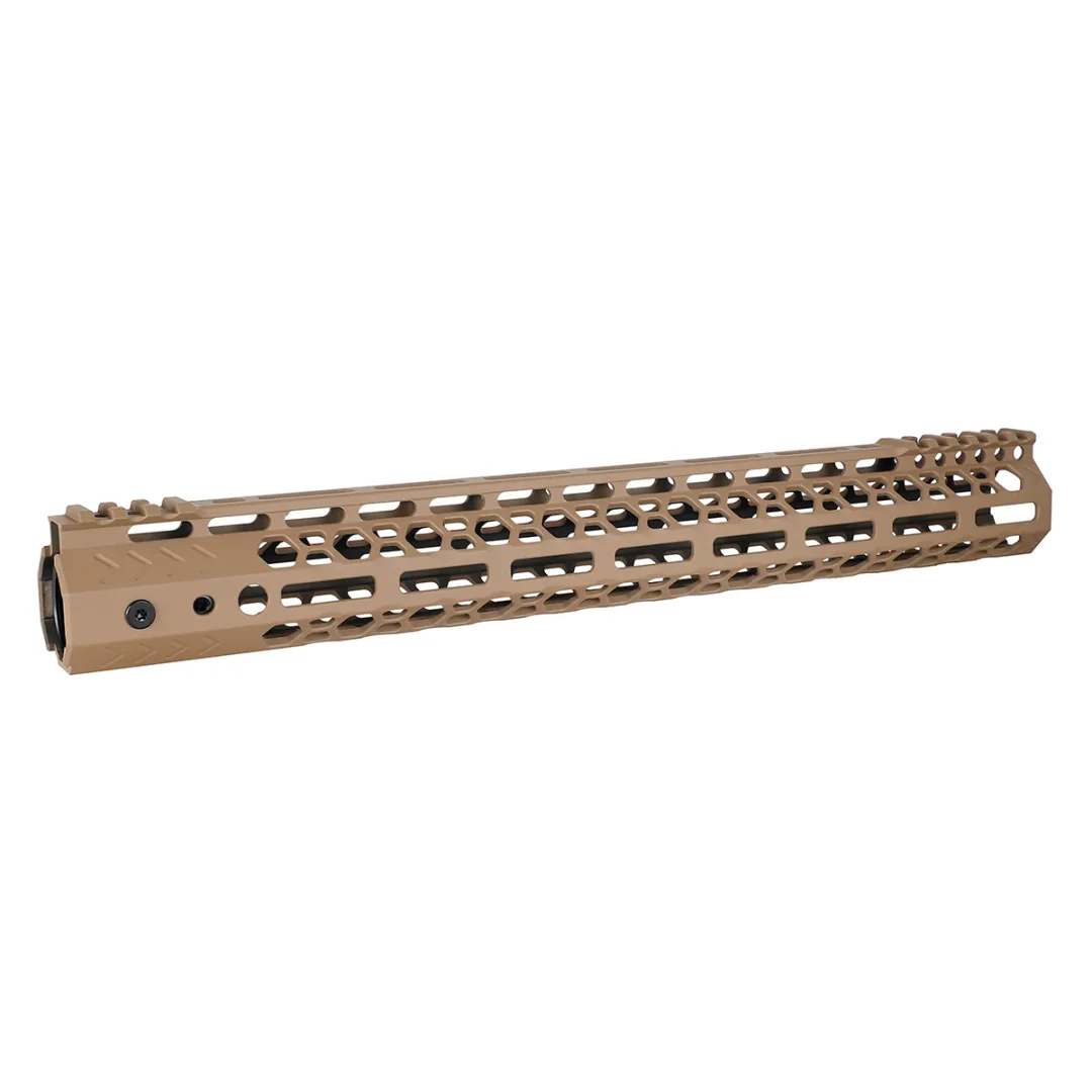 ohhunt® AR15 Lightweight Slim M-lok Handguard with Steel Barrel Nut - Desert Tan Color