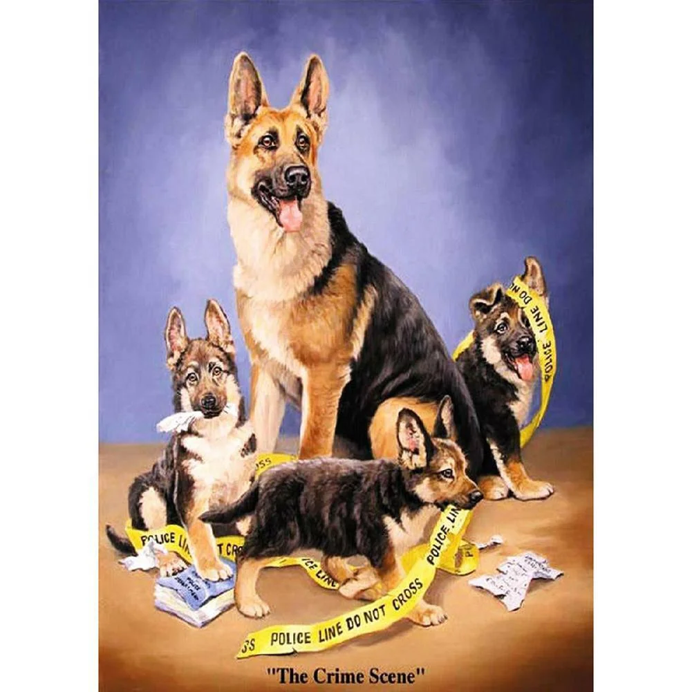 Full Round Diamond Painting - Dogs(30*40cm)