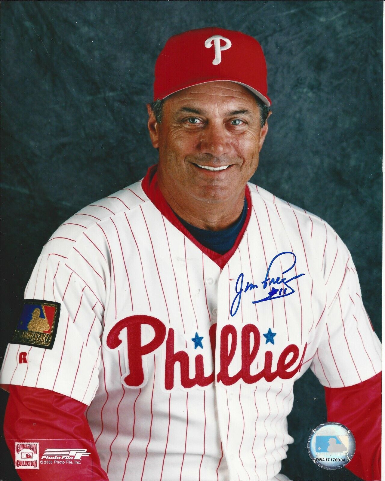 Jim Fregosi Autographed 8x10 Philadelphia Phillies Deceased Rare B545