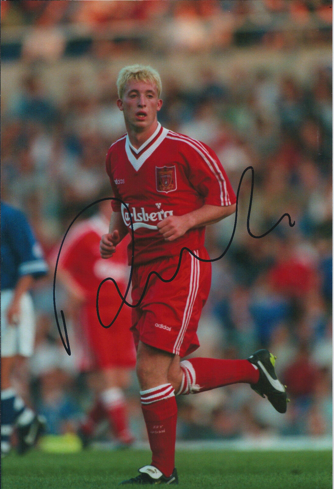 Robbie FOWLER Signed Autograph Action 12x8 Photo Poster painting AFTAL COA Liverpool Anfield