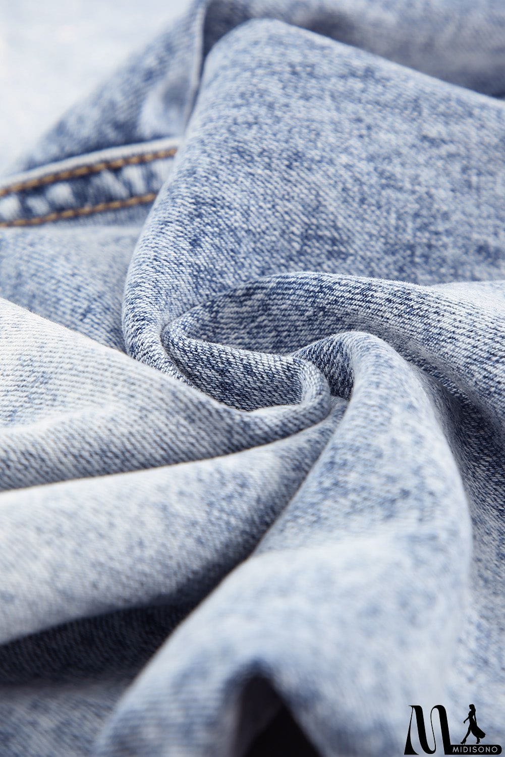 MidiSono - Distressed Faded Splatter Denim Pants