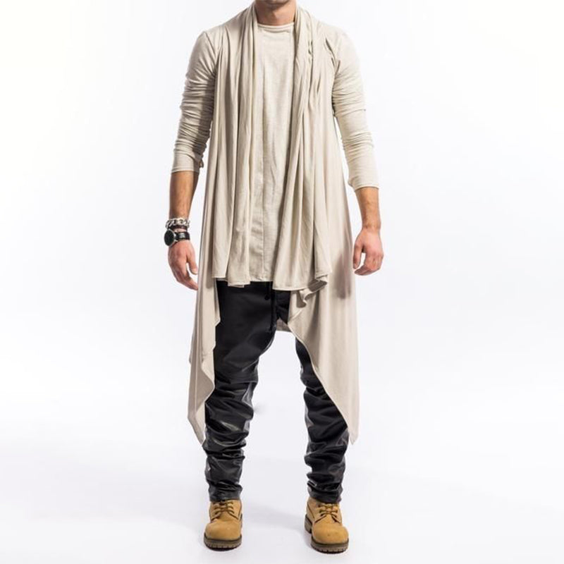 Men's Long Ruffle Cardigan