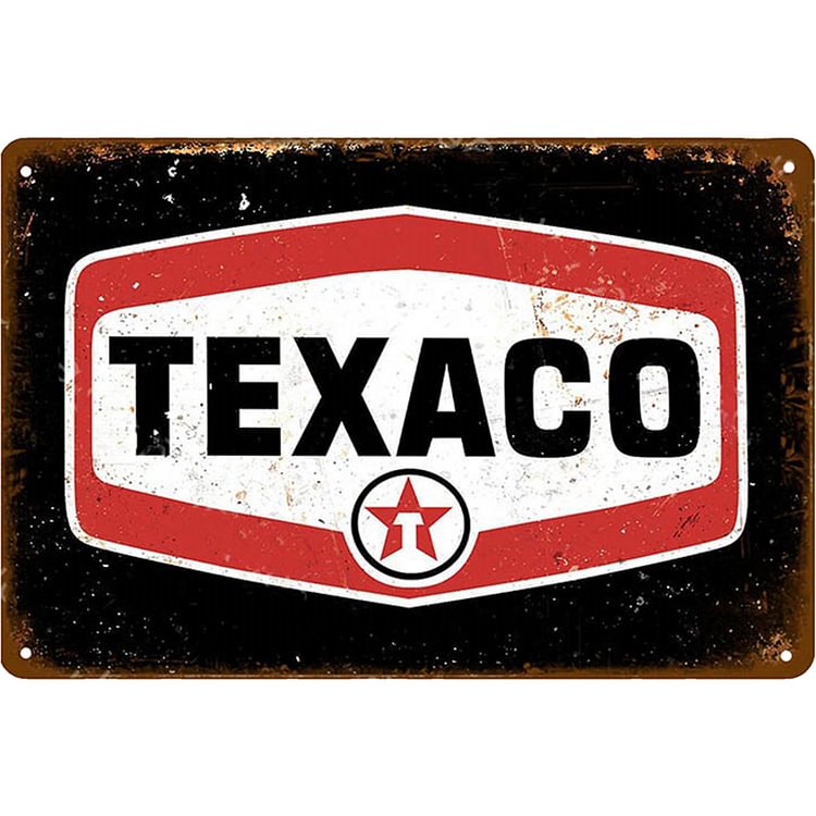 Moteur Texaco - Enseigne Vintage Métallique/Enseignes en bois - 20*30cm/30*40cm
