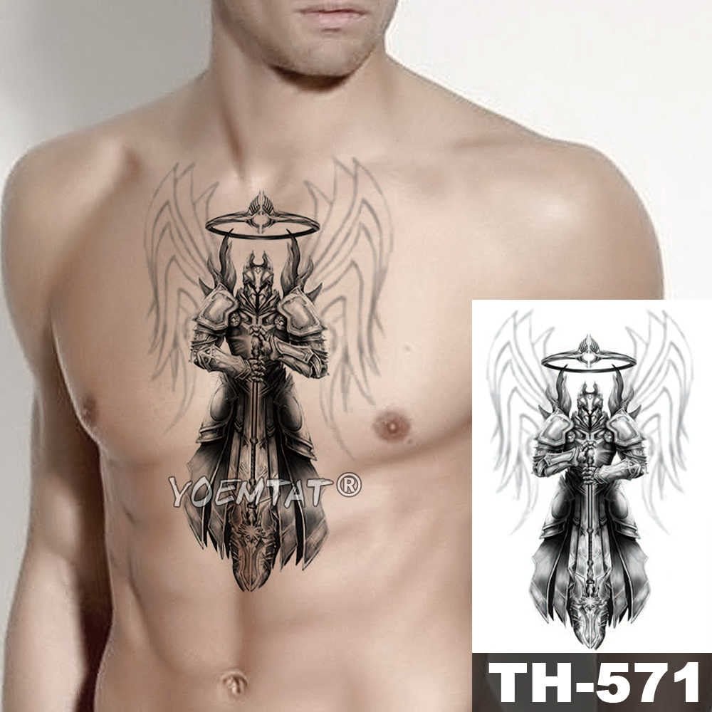 Hero Gladiator Warrior Waterproof Temporary Tattoo Sticker Spartan Tatto Crusader Knights Body Art Arm Fake Tatoo Men Women