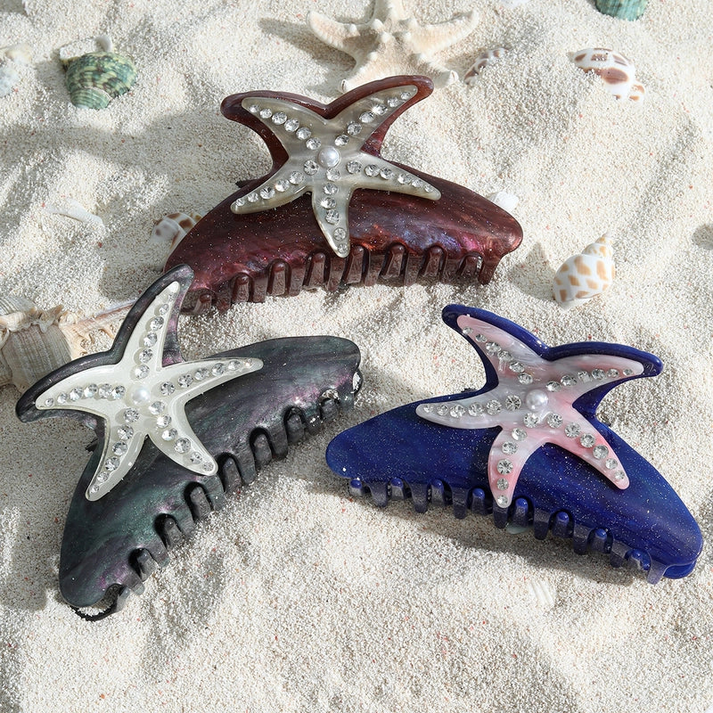 Women’s Casual Minimalist Streetwear Starfish Arylic Hair Claws