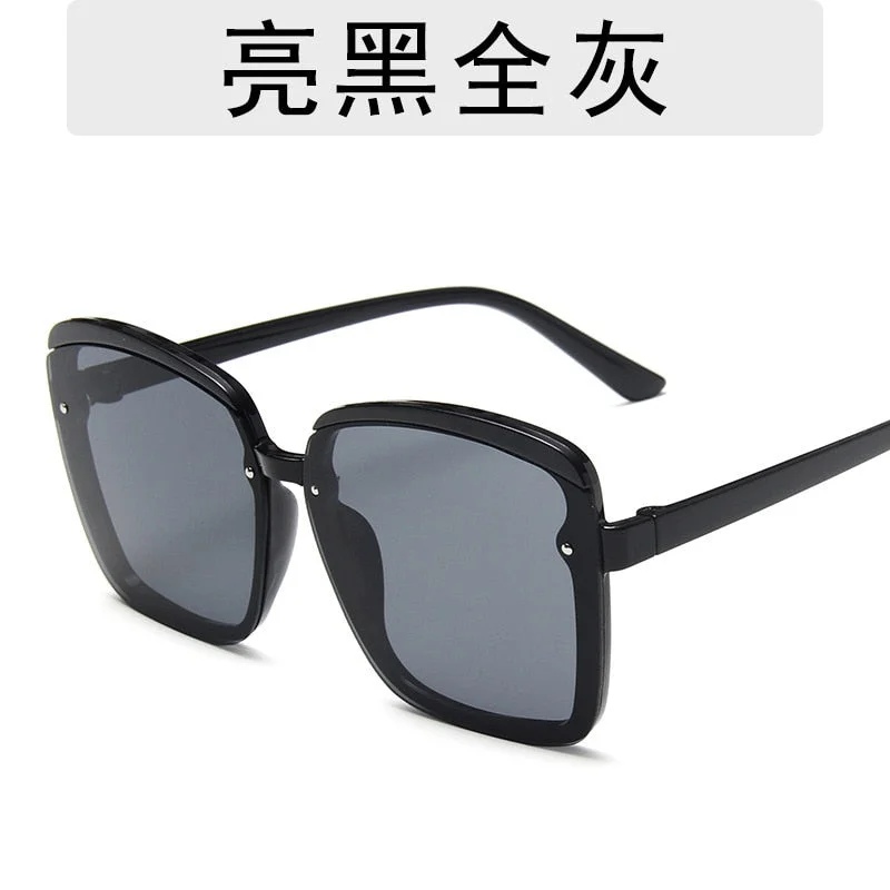 2020 Oversize Square Sunglasses Women Vacation Beach Sun Glasses Luxury Vintage Brand