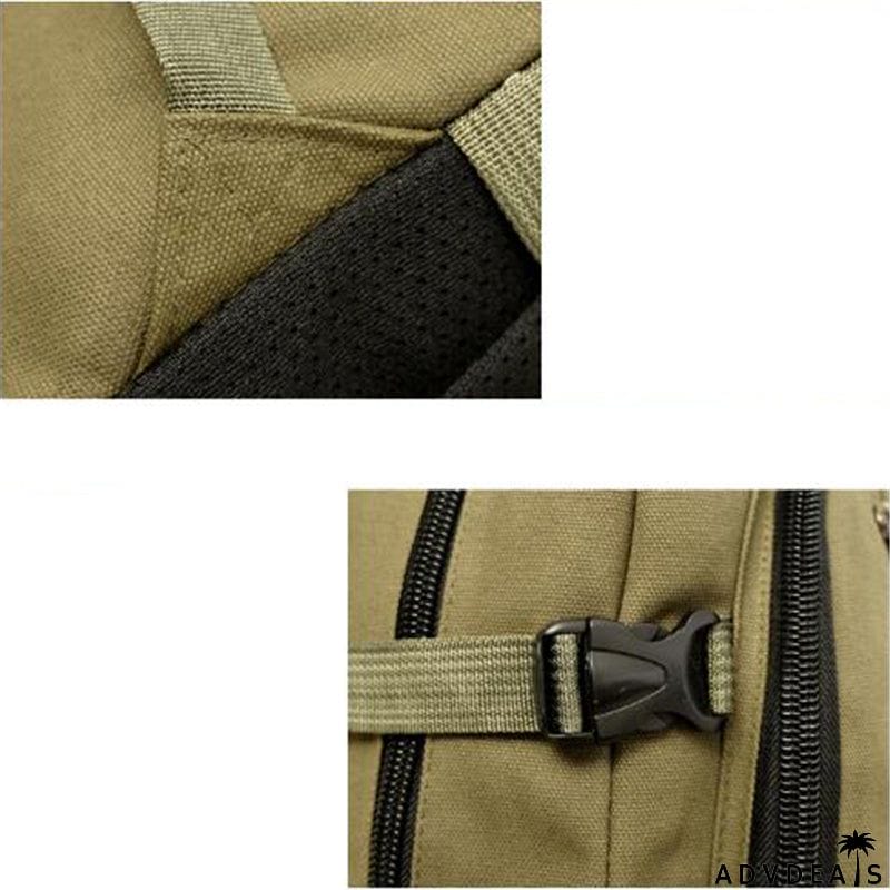 Unisex Multi-Pocket Spacious Interior Canvas Traveling Top-Handled Backpack