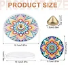 4pcs DIY Diamond Painting Incense Tray Incense Burner Stick Holder (Mandala)