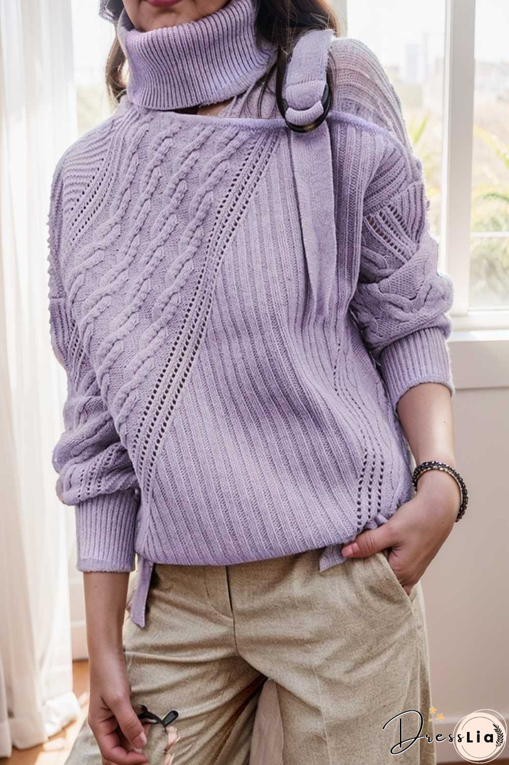 casual ribbed button decor asymmetrical hem long sleeve t shirt