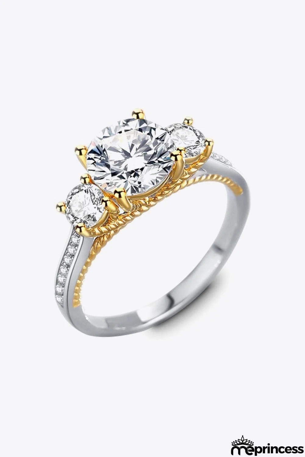 2 Carat Moissanite Contrast Ring