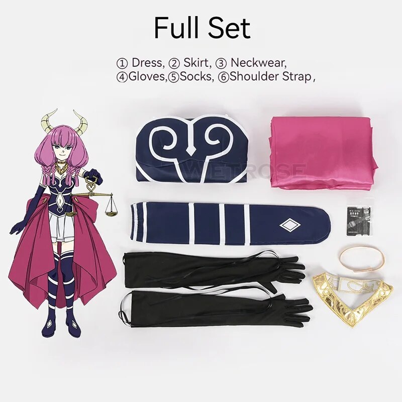 [Wetrose] Aura Cosplay Costume Frieren: Beyond Journey's End The Guillotine Dantoudai No A U Ra Full Set Wig