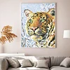 Bead Embroidery - Partial Printed 9CT Tiger(28x20 CM)