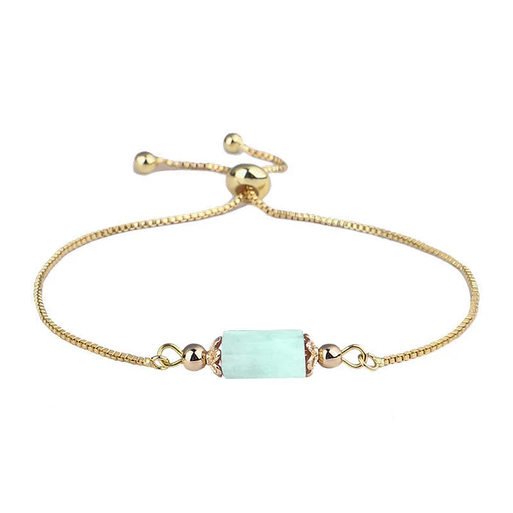Olivenorma Delicate Natural Crystal Gold Chain Bracelet