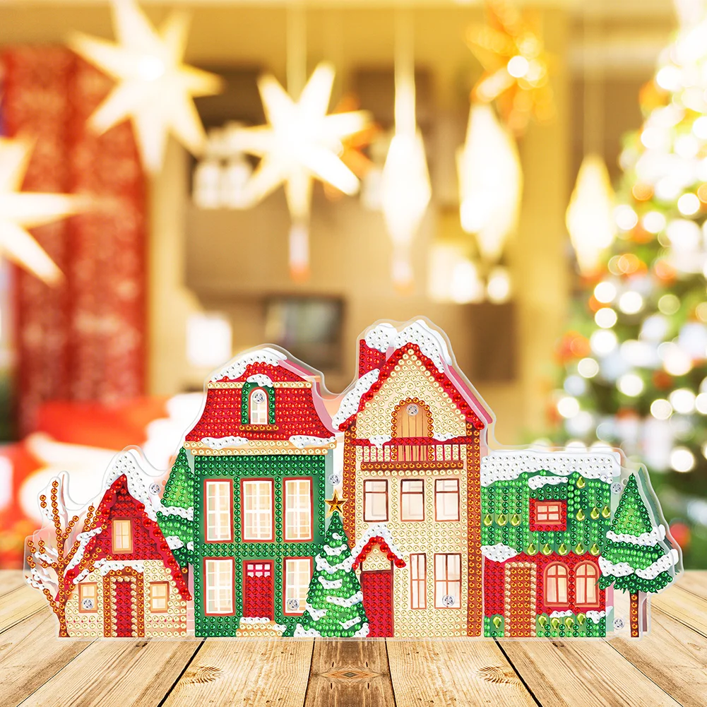 DIY Diamond Painting Nightlight Drilling Lamp - Christmas House