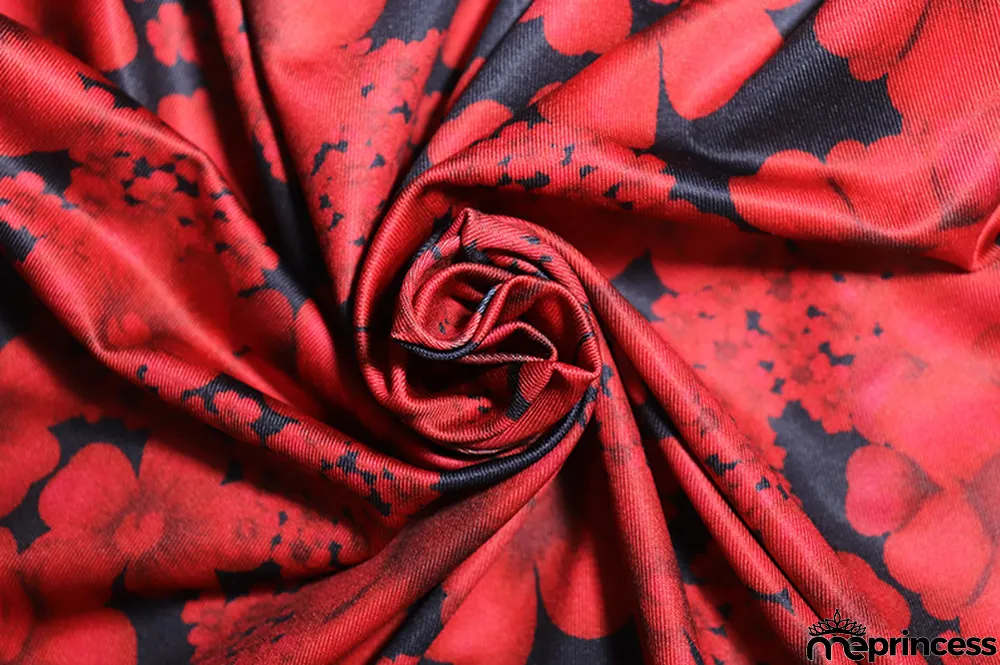 Fashion Print Sexy Deep V Long Sleeve Crop Top Bodycon Skirt Two-Piece Set