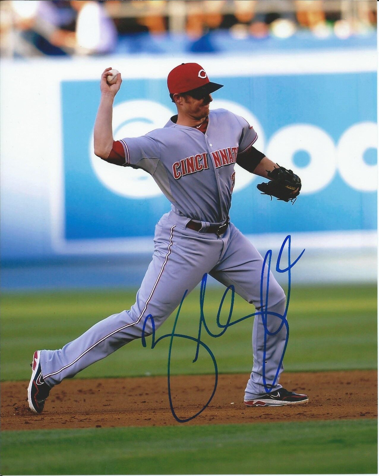 ZACK COZART signed CINCINNATI REDS 8x10 Photo Poster painting