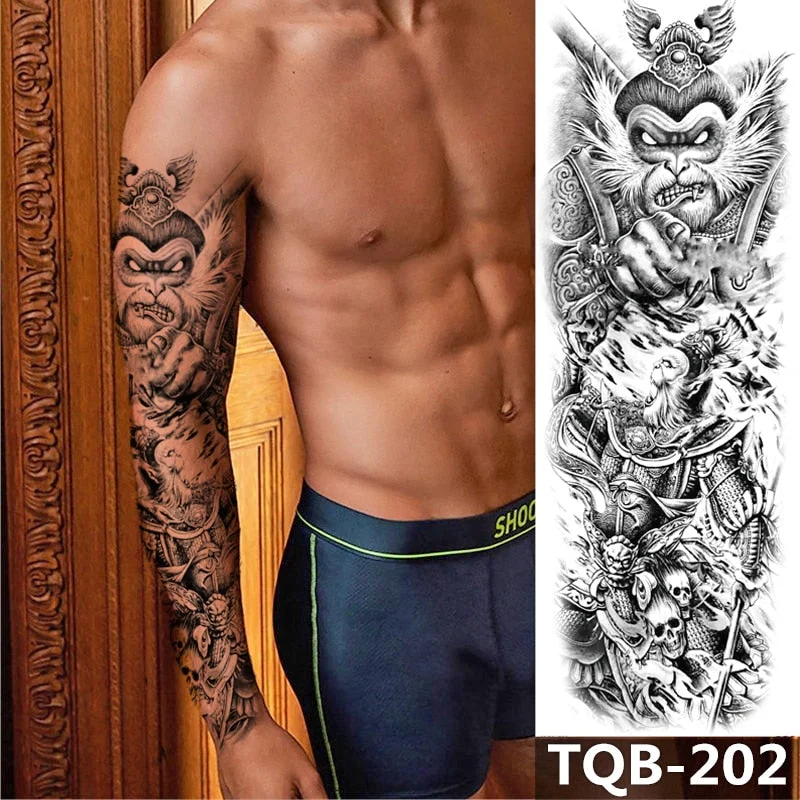 Large Temporary Tattoos Full Arm Tattoo Sleeves for Men Women