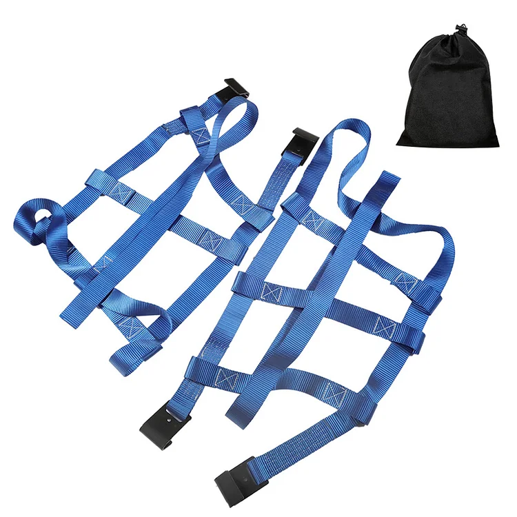 SEBLAFF 14-17Inch Wheel Car Tow Dolly Basket Straps with Flat Hooks 2 Pack Heavy Duty Tires with 2 Axle Straps and 1 Carrying Bag 10, 000Lbs Break Strength