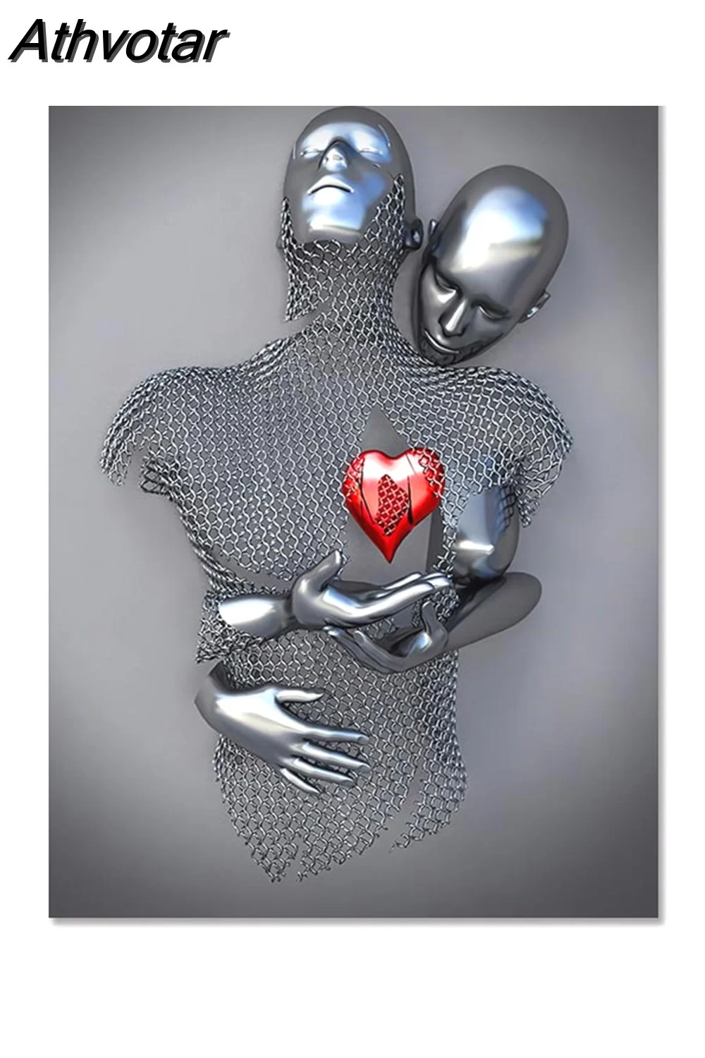 Athvotar Figure Statue Canvas Painting Romantic Abstract Posters Prints Wall Art Pictures Modern Living Room Decorations for Home