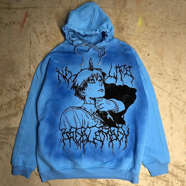 Casual Comics Print Long Sleeve Hoodie
