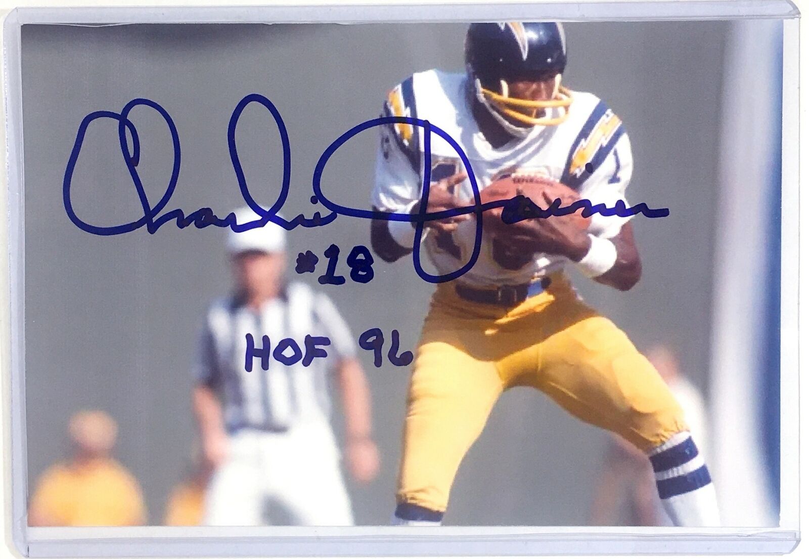 Charlie Joiner Signed 4x6 Photo Poster painting San Diego Chargers HOF Grambling State Autograph