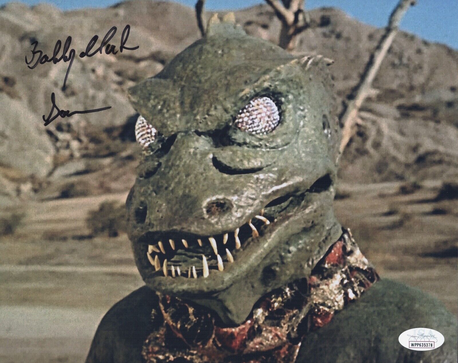 BOBBY CLARK Signed 8x10 GORN Photo Poster painting STAR TREK In Person Autograph JSA COA WPP