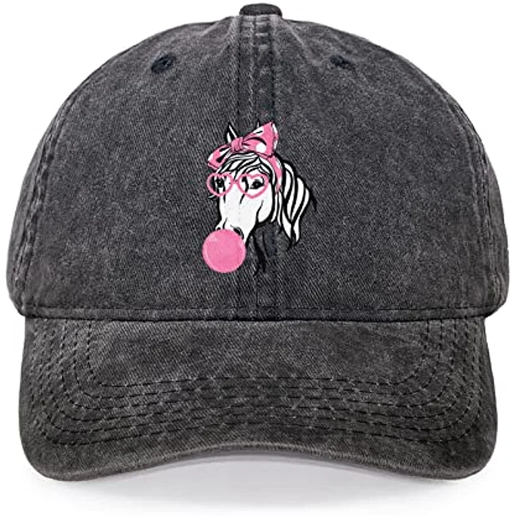 Unicorn Baseball Cap Womens Hat Baseball Caps for Men Hats for Women Dad Vintage Plain Fashionable Black Denim Ball Cap