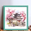 Peach Blossom Pavilion-11CT Stamped Cross Stitch 40*40cm/15.75*15.75in tapestrymarket