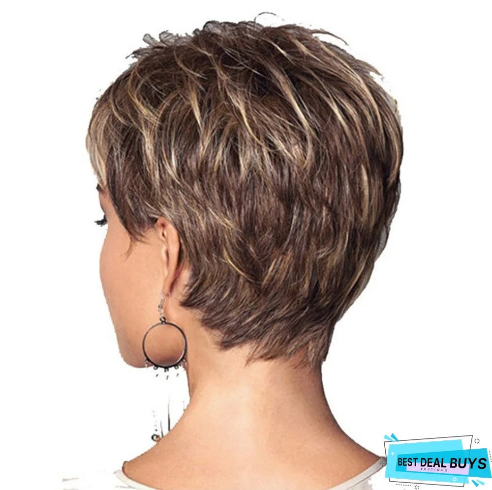 Wig Short Curly Hair Short Hair Ladies Fluffy Natural