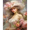 Victorian Woman-11CT Stamped Cross Stitch 40*50cm/15.75*19.69in