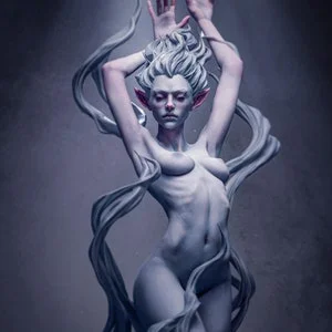 Pornhint Syren Princess NSFW STL Model for Resin Printer Figure 3D Printing High Quality Diorama NSFW